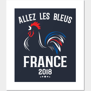 World Cup Champions France Soccer Football 2018 Allez Les Bleus Posters and Art